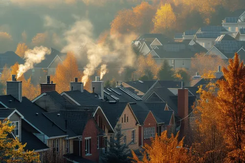 Pollution du chauffage au gaz.